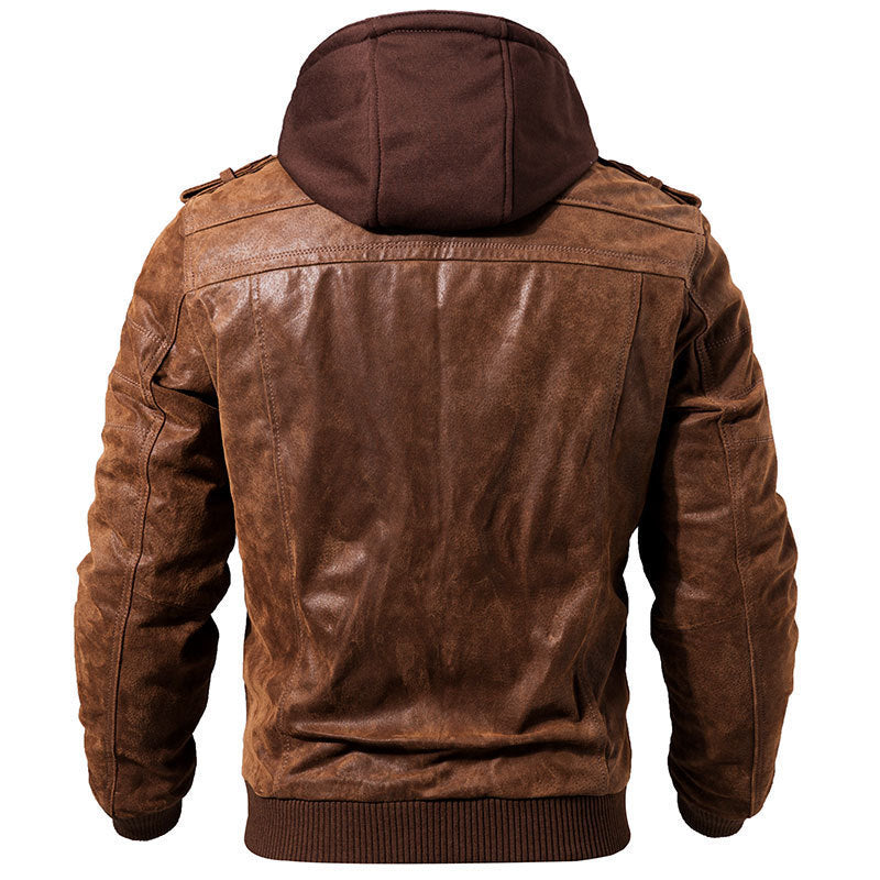 Men's Slim Fit PU Leather Jacket