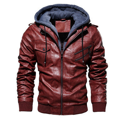 Men's Slim Fit PU Leather Jacket