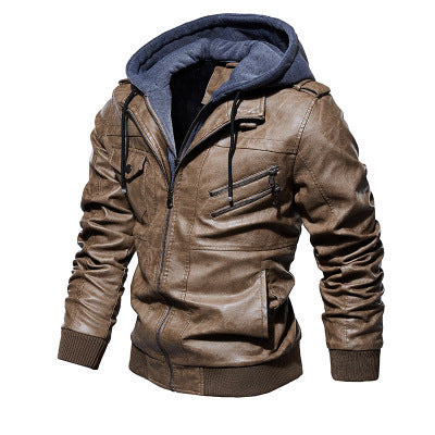 Men's Slim Fit PU Leather Jacket