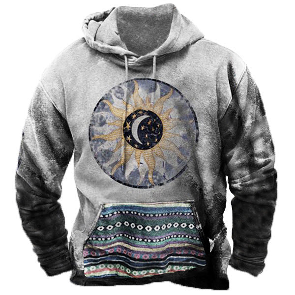 Printed Loose Casual Hoodie