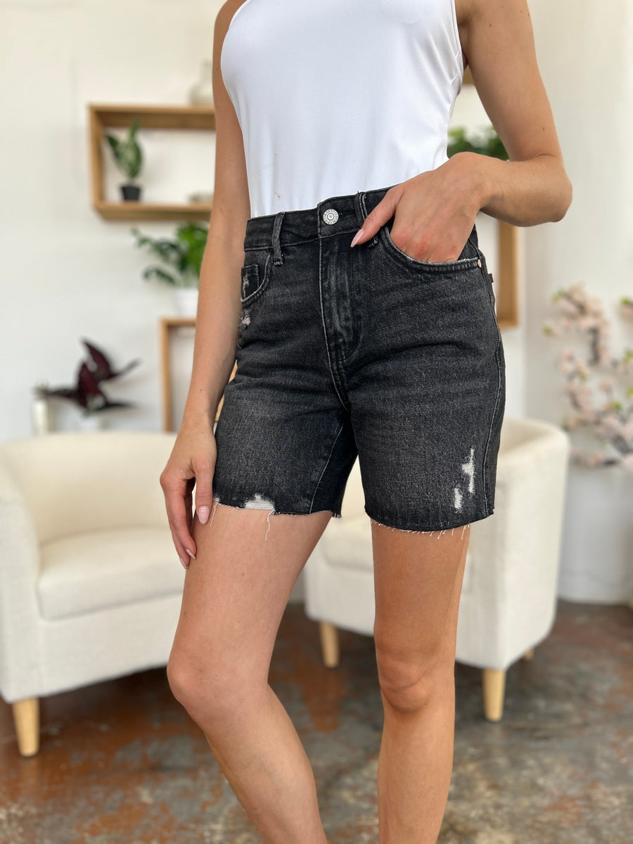 Judy Blue Full Size High Waist Tummy Control Denim Shorts