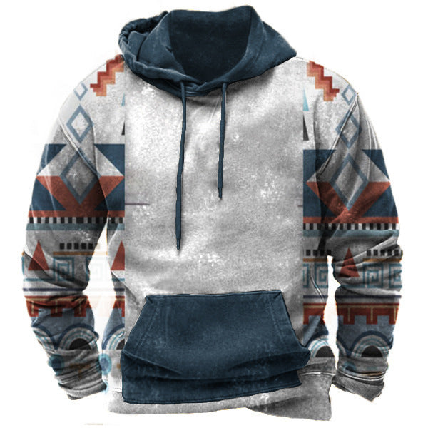 Printed Loose Casual Hoodie