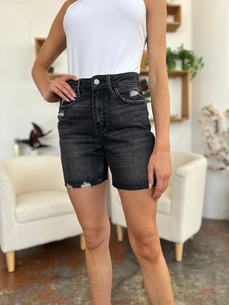 Judy Blue Full Size High Waist Tummy Control Denim Shorts