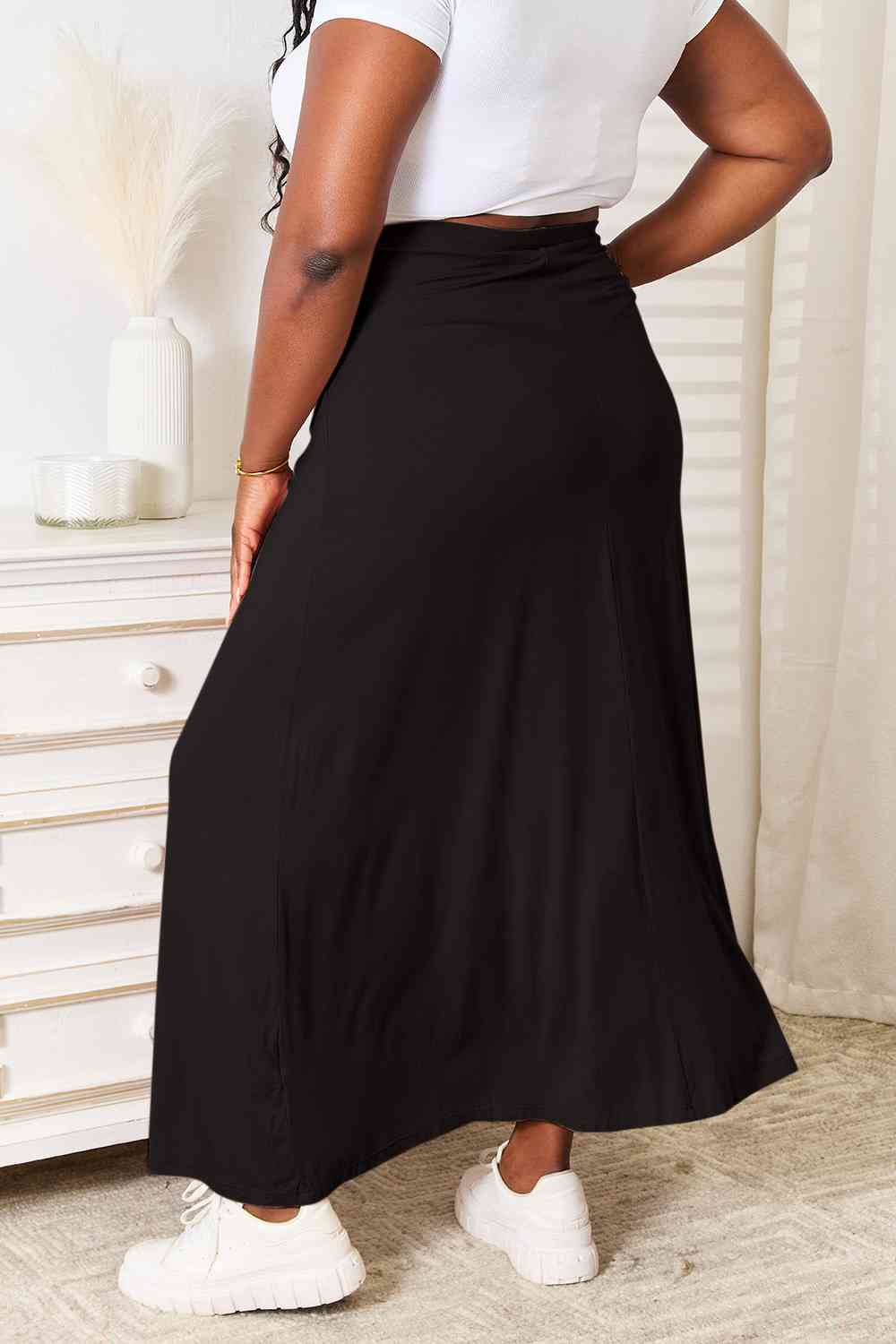 Double Take Rayon Maxi Skirt